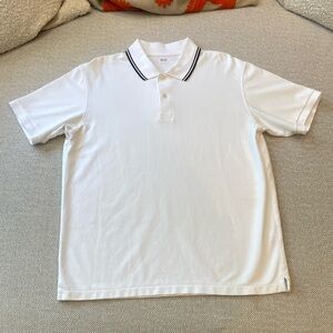 White Uniqlo Men’s Polo with Black Trim